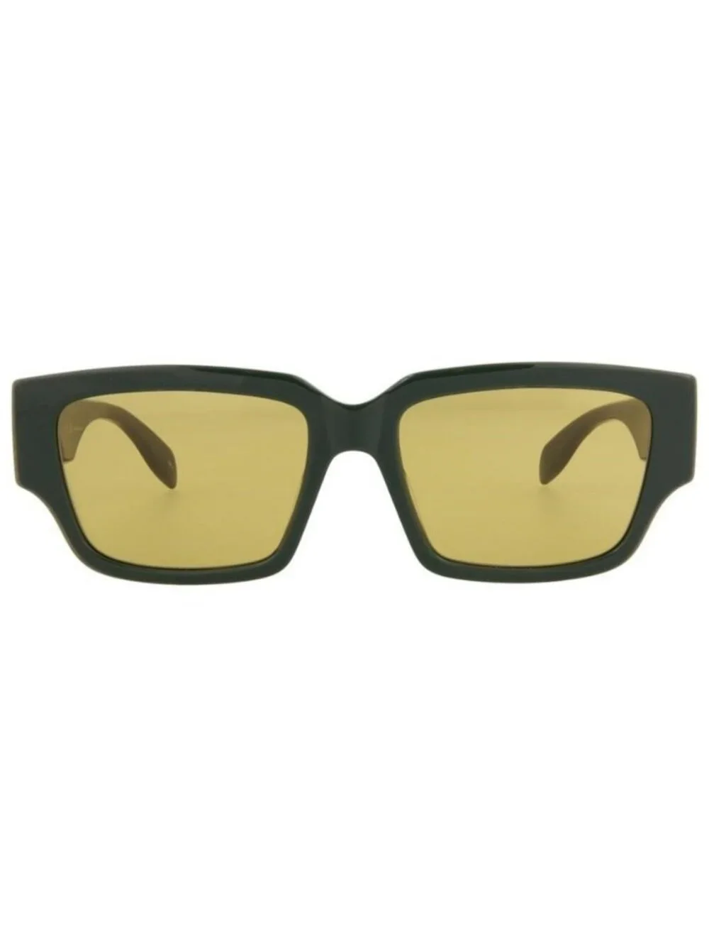 New Alexander McQueen Mens Square/Rectangle Green Green Yellow Fashion Designer
